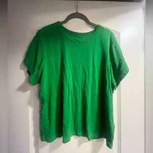 Old Navy Vibrant Green Ribbed Tee